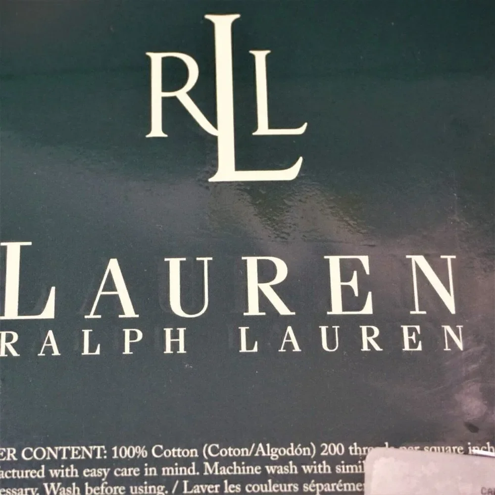 Vintage Lauren Ralph Lauren Full Flat Sheet Cape May Narrow Stripe Pink USA Made